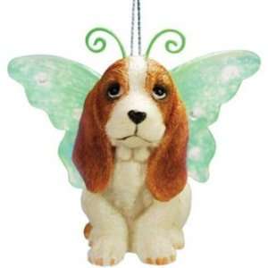 Winged Basset Hound Puppy Ornament