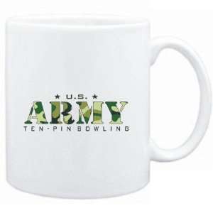  Mug White  US ARMY Ten Pin Bowling / CAMOUFLAGE  Sports 