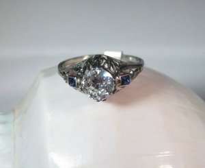   Estate 18k Art Deco 1930’s Open Filigree Style Ladies Diamond Ring