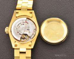 LADIES ROLEX OYSTER PERPETUAL 18K GOLD DIAMOND WATCH  