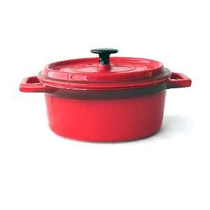  Red Mini Oval Cocotte By Forum   27 oz