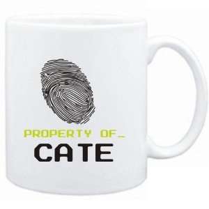  Mug White  Property of _ Cate   Fingerprint  Female 
