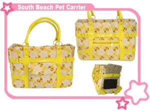 South Beach Chic Designer Pet Dog Cat Carrier Bag  