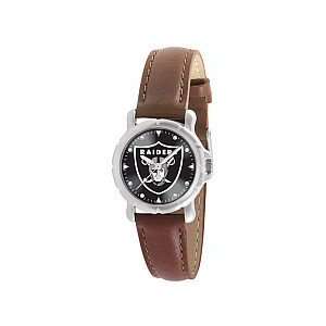 Gametime Oakland Raiders Womens Brown Leather Watch  