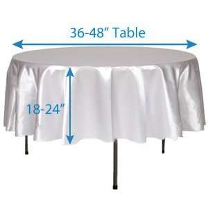  CASE OF 5 72 Round Satin Tablecloths