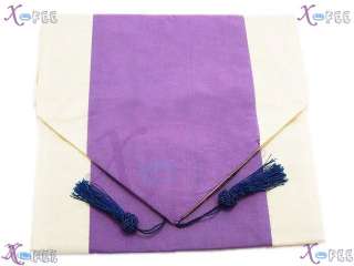 Purple Chinese Silk Handmade Circle Flower Table Runner  