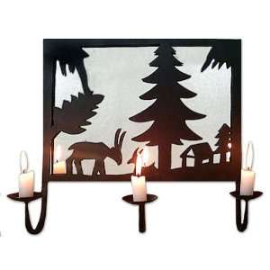  Iron candleholder, Deer in the Pines