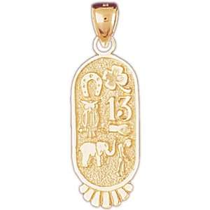  14kt Yellow Gold Good Luck Charms Pendant Jewelry