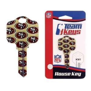 NFL San Francisco 49ers 2 Key Set   Kwikset  Sports 