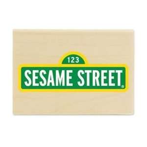 Sesame Street Sign Wood Mounted Rubber Stamp Office 