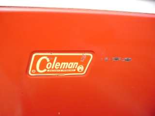 COLEMAN LARGE METAL COOLER, RED, 1969, AWESOME SHAPE, VINTAGE  