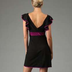 CC Couture Womens Flutter Sleeve Dress  