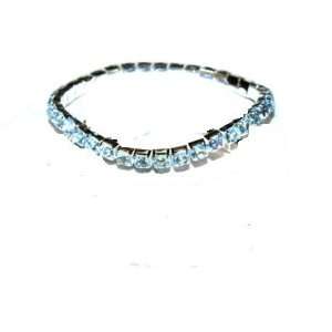  Rhinestone Blue Colored Bracelet 