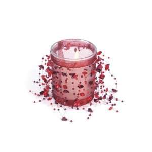  Pack of 8 Elegant Red Beaded Glass Christmas Tea Light 