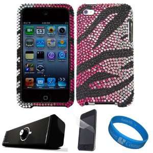   iPod + Clear Screen Protector + Multimedia Disco Bluetooth Speakers