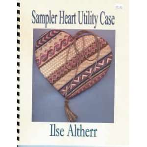 Sampler Heart Utility Case (cross stitch, pulled thread, blackwork 