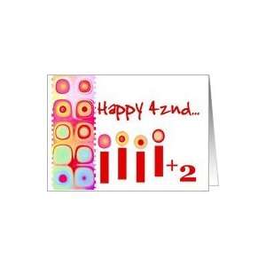 Forty two Years Old Birthday with Colorful Candles Card  Toys & Games 