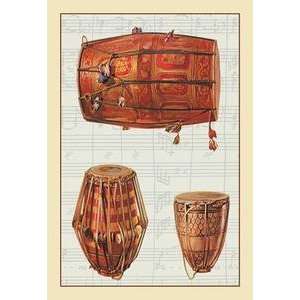   poster printed on 20 x 30 stock. Native American Drums