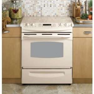   Profile 32In Bisque Slide In Electric Range