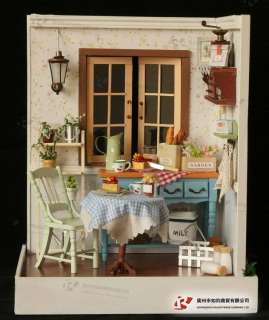 DIY Wooden Dollhouse Miniature Kits Lodge town Series Delicious 