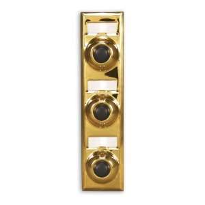   Multi Family Name Plate, Polished Brass with Black Center Home