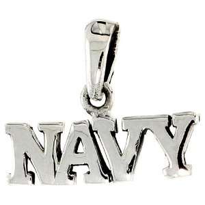  925 Sterling Silver United States NAVY Pendant (w/ 18 Silver Chain 