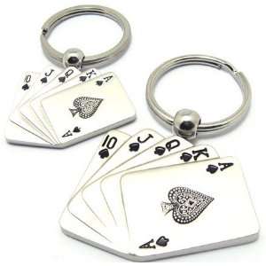   /Pair) Royal Flush Keyring, Exclusive For Lovers