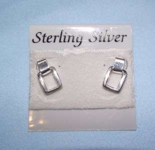 Sterling Silver Hinged Medium Door Knocker Earrings New 3.2 grams 