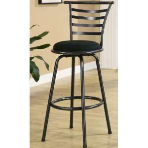  Set of 2 29 Metal Bar Stools with Upholstered Seats
