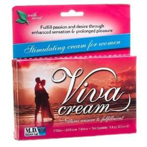  Viva Cream 3 Tubes 7.5ML Each Mint Flavor Health 