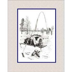  Hockey Art St. Louis Blues Matted Print   St.Louis Blues 