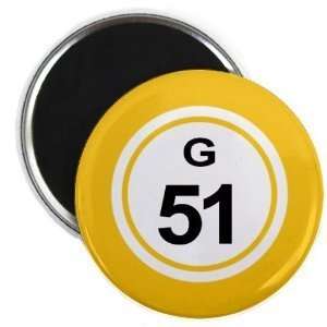  Creative Clam Bingo Ball G51 Fifty one Yellow 2.25 Inch 
