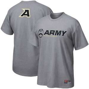Nike Army Black Knights Ash 2009 Practice T shirt  Sports 