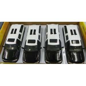   Police Car in Color Black and White Display BOX of 4 Cars Toys
