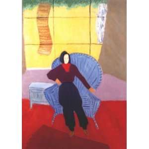   oil paintings   Milton Avery   24 x 34 inches   Girl In Wicker Chair