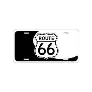 com Route 66 Yin Yang Black White License Plate Plates Tag Tags auto 