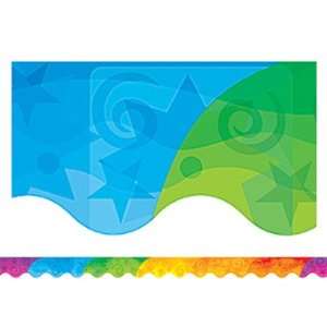   CREATED RESOURCES ABSTRACT RAINBOW BORDER TRIM 