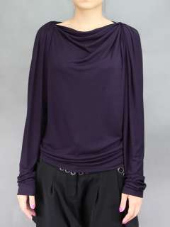 LANVIN 11AW NWT FEMALE DRAPED JERSEY TOP  