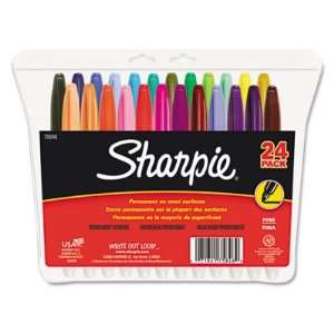 Sharpie Fine Tip Permanent Markers   Fine Point, Assorted, 24/Set(sold 