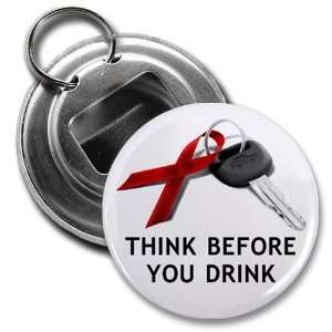 DRINK December Drunk Driving Prevention 2.25 inch Button Style Bottle 