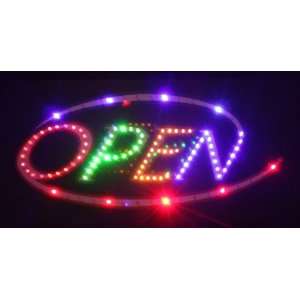   New Led Neon Bright Motion Open Sign 21x11x1 #01 