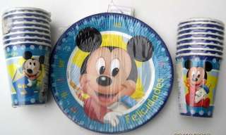 Baby MICKEY MOUSE Party Supplies Lunch PLATES CUPS Decoration Birthday 