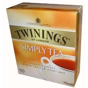 Twinings of London Simply Tea Finest Quality Black Tea 100 Serves (Net 