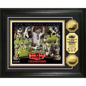New Orleans Saints Super Bowl 44 Champs Collage 24KT Gold Coin Photo 