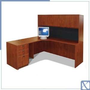  L Shape Laminated Desk & Hutch w/  Office 