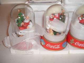 Franklin Mint Coca Cola Santa Claus Under Dome MIB Coke  