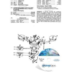 NEW Patent CD for METHOD OF RECORDING SLOW SCAN VIDEO SIGNALS FOR 