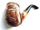 Tobacco Smoking Pipe Hand Carving LIONS HEAD + Pouch  