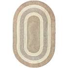 Rugs USA Indoor Outdoor Braided Area Rug 8x10 Oval Beige Blue