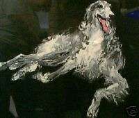 Borzoi by LeRoy Neiman, Russian Wolfhound signed  